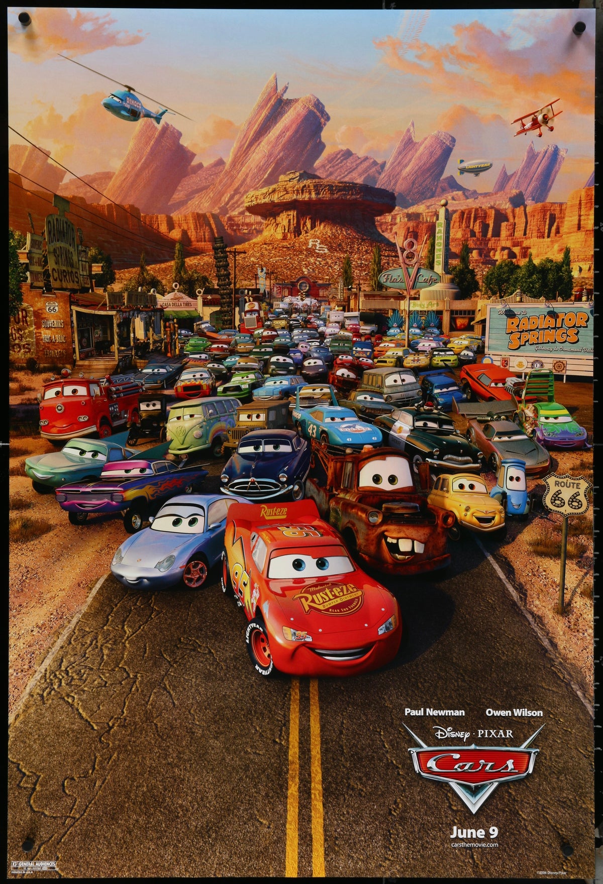 Cars 1 Sheet (27x41) Original Vintage Movie Poster