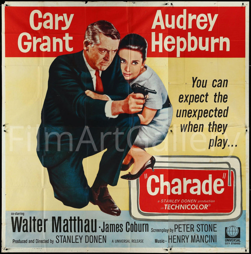 Charade 6 Sheet (81x81) Original Vintage Movie Poster