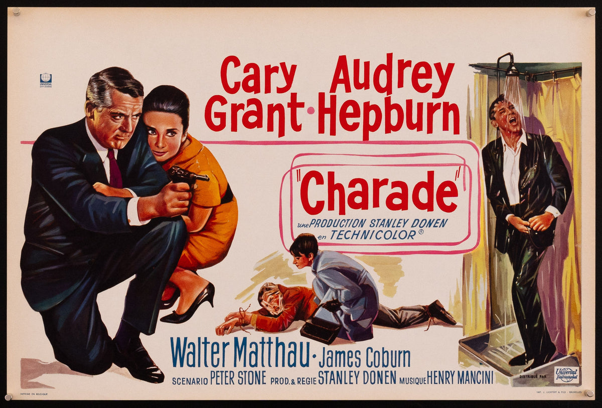 Charade Belgian (14x22) Original Vintage Movie Poster