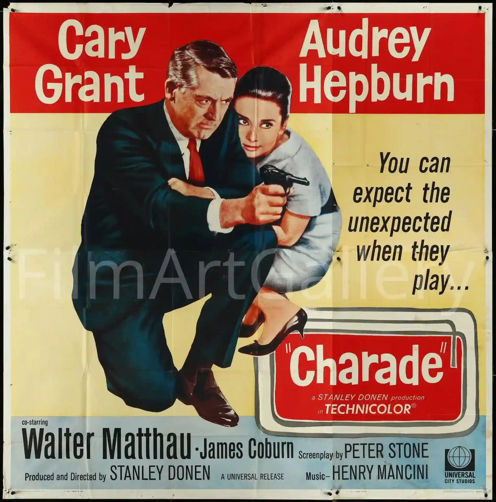 Charade Original Vintage Movie Poster