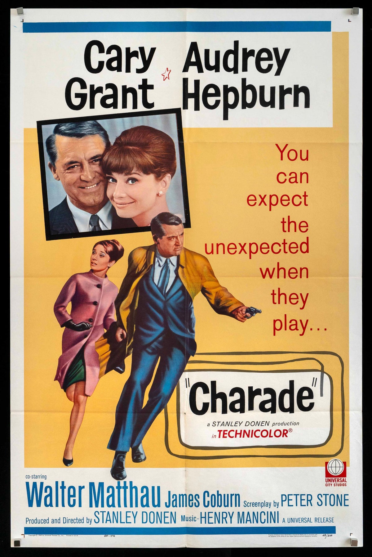 Charade Original Vintage Movie Poster