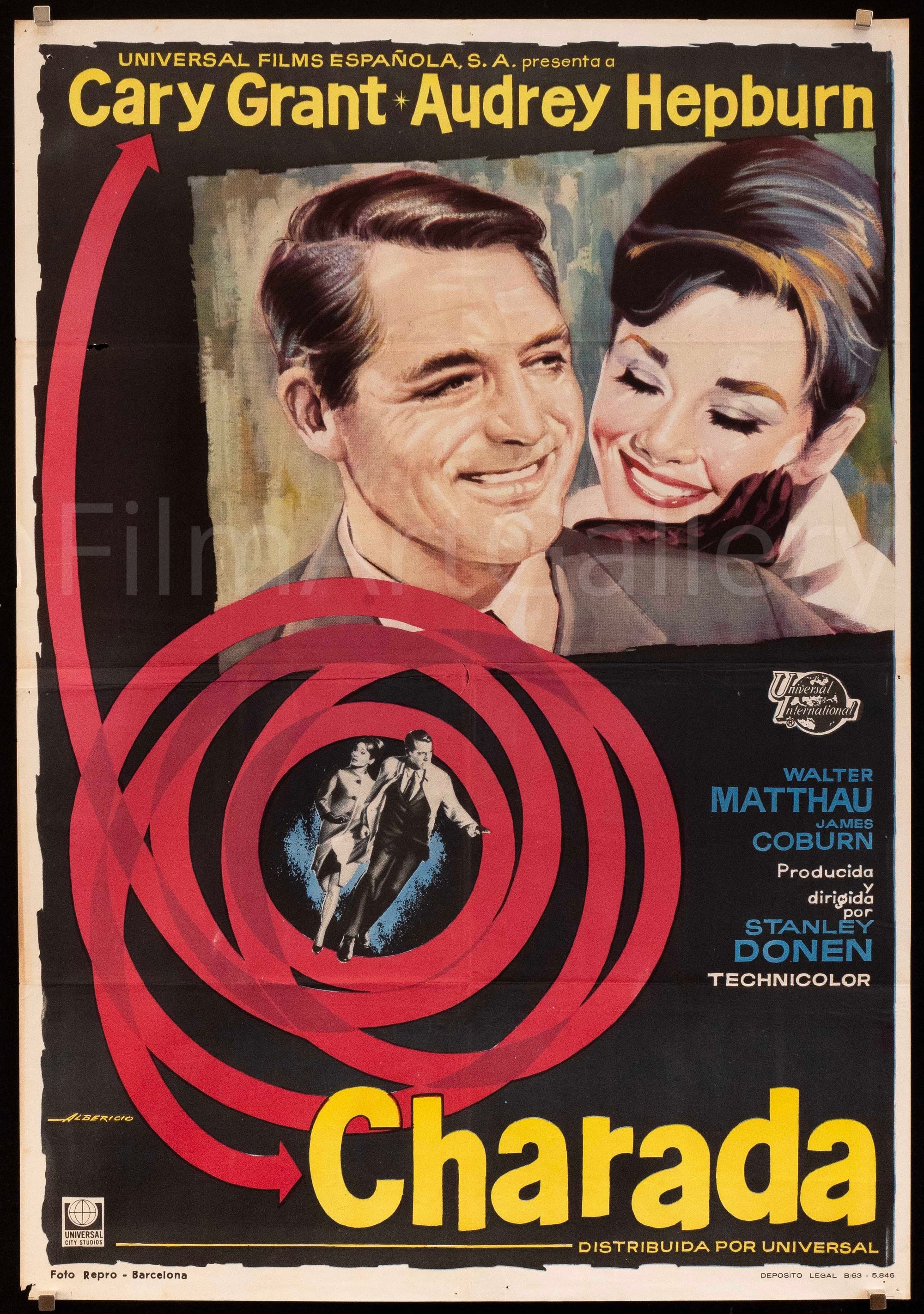 Charade Original Vintage Movie Poster