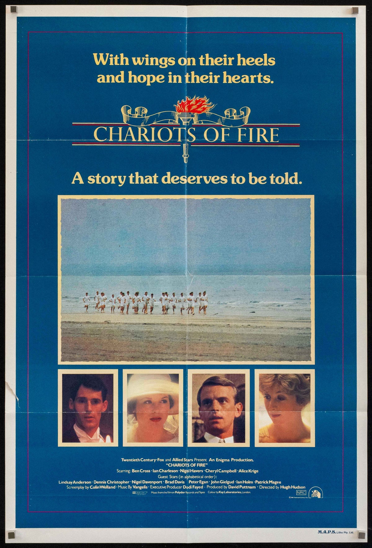 Chariots of Fire Original Vintage Movie Poster