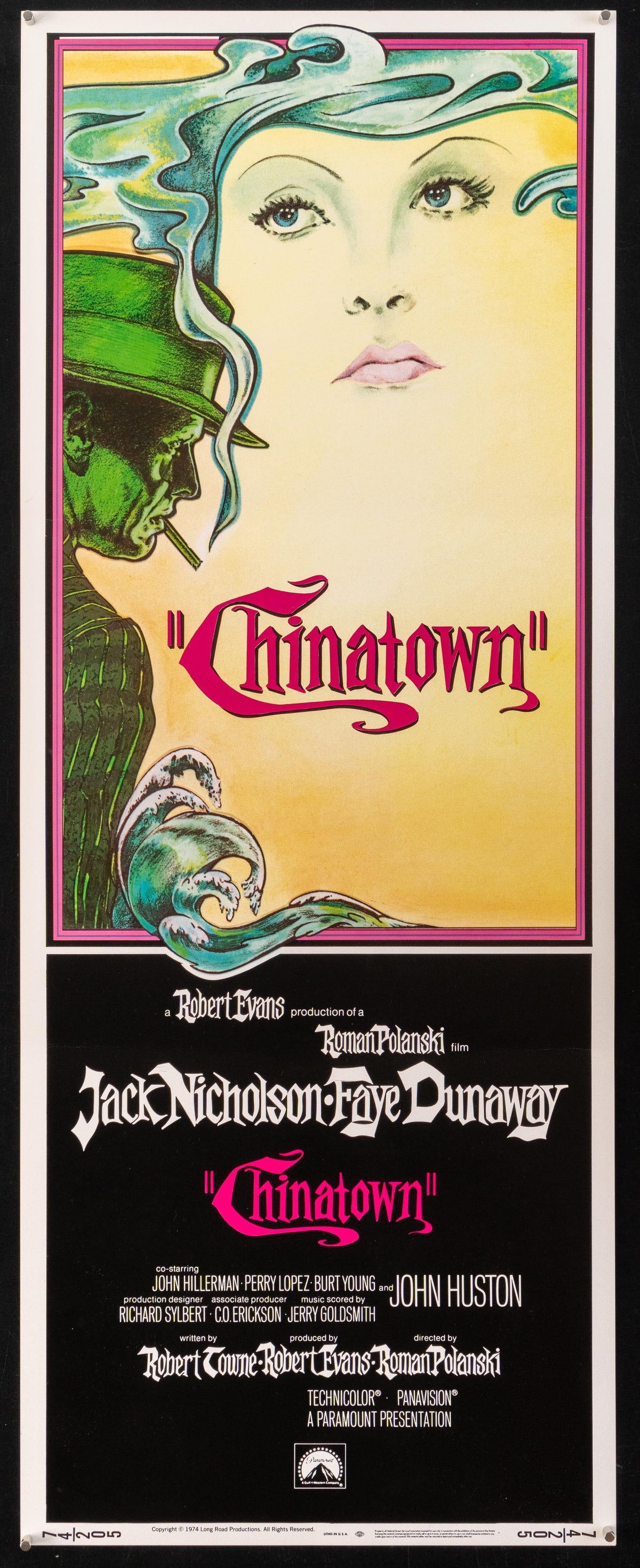 Chinatown Insert (14x36) Original Vintage Movie Poster