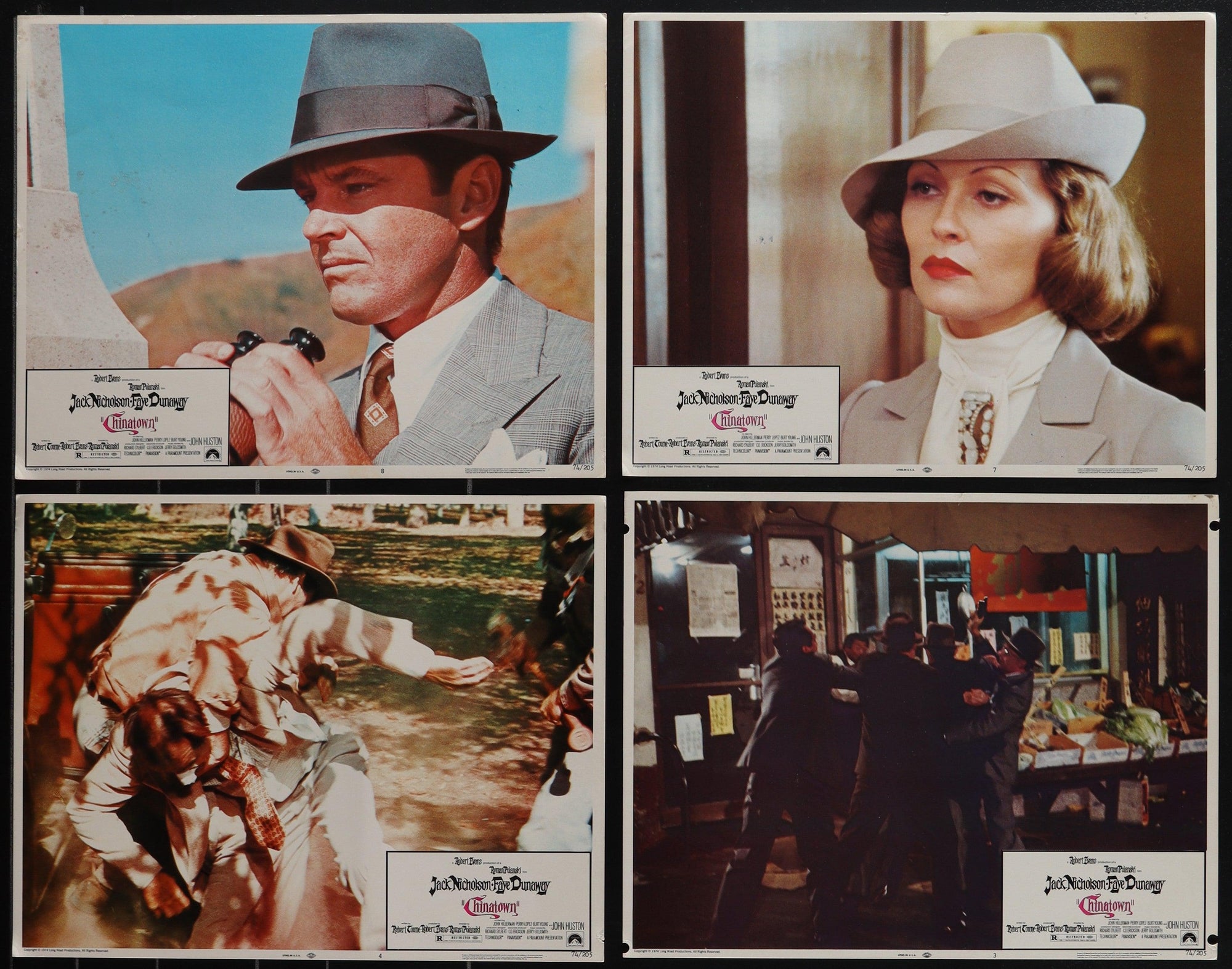 Chinatown Lobby Card Set (8-11x14) Original Vintage Movie Poster