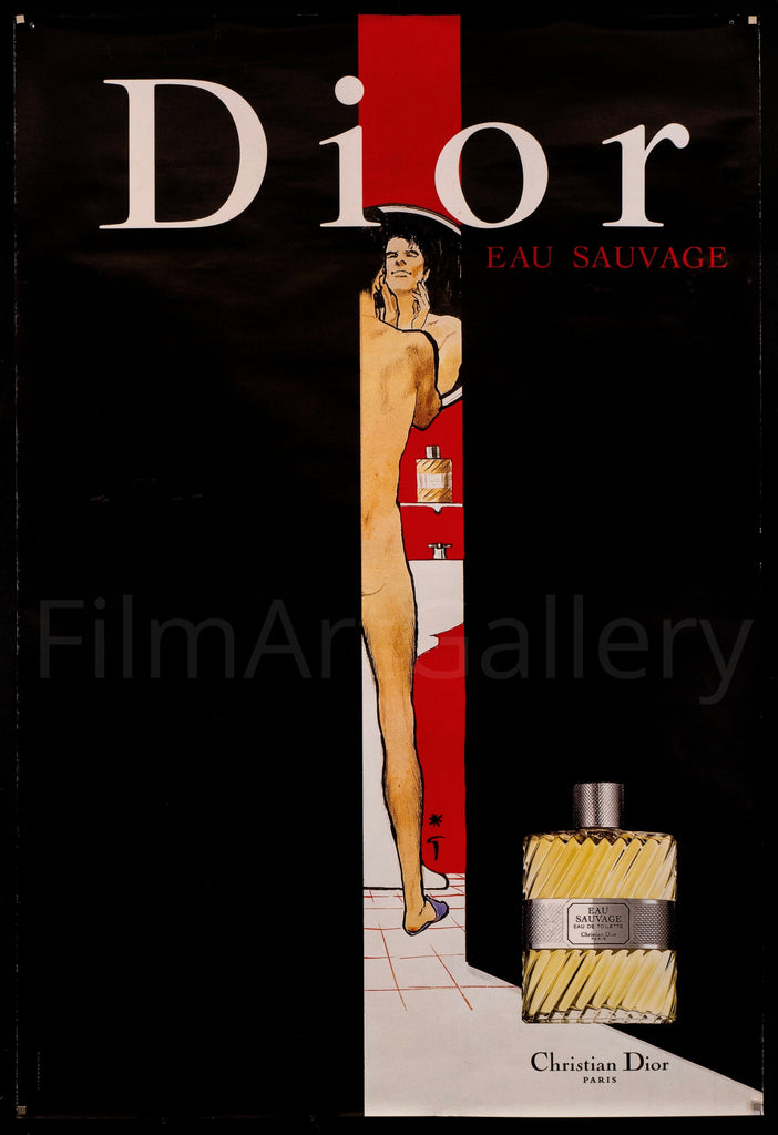 Christian Dior Eau Sauvage Original Vintage Movie Poster