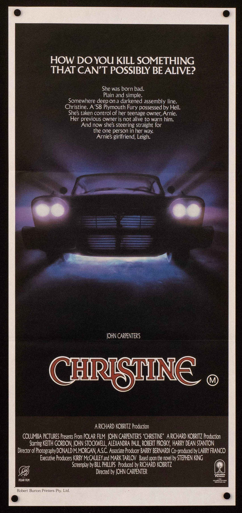 Christine Original Vintage Movie Poster