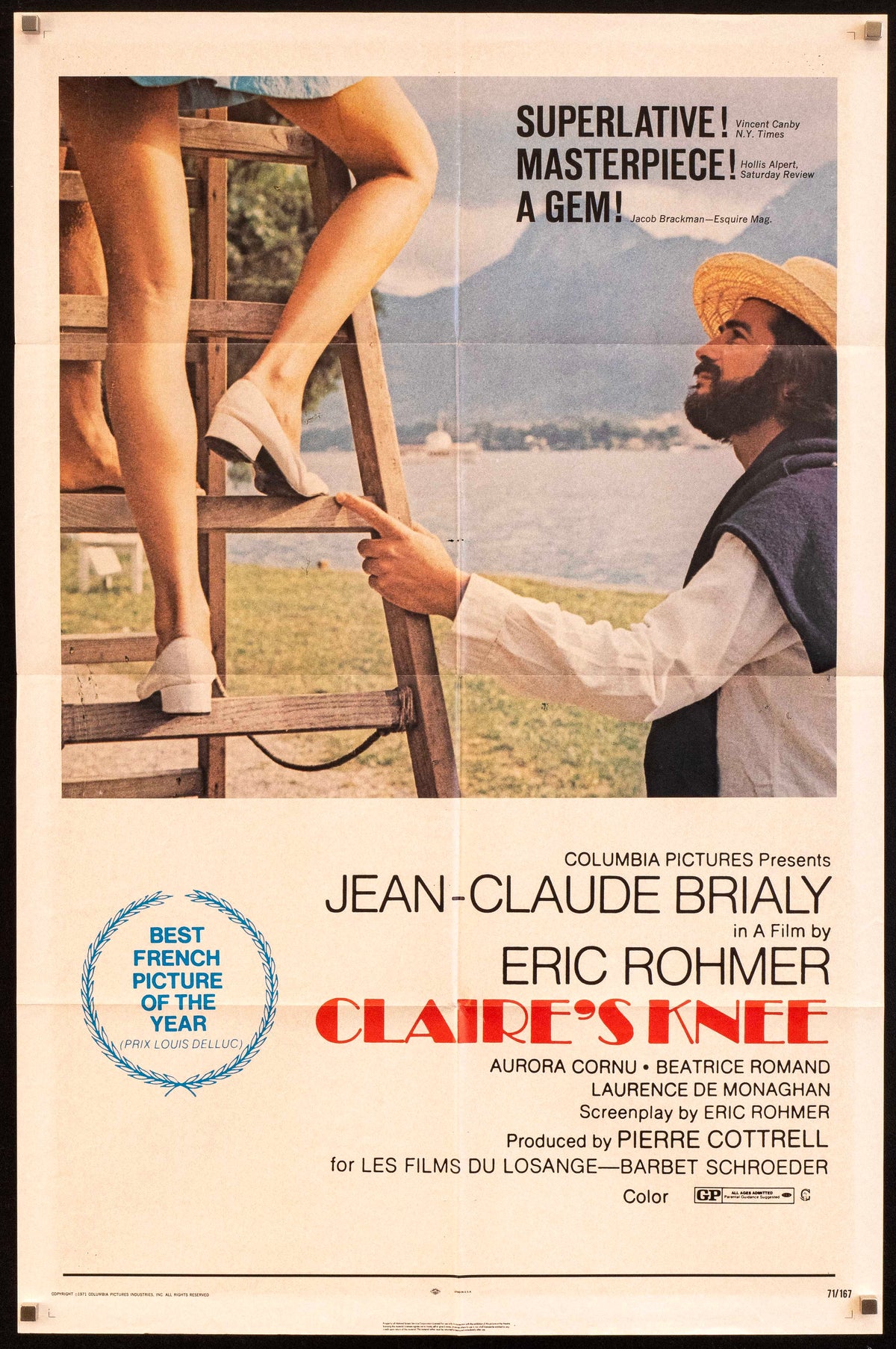 Claire&#39;s Knee Original Vintage Movie Poster