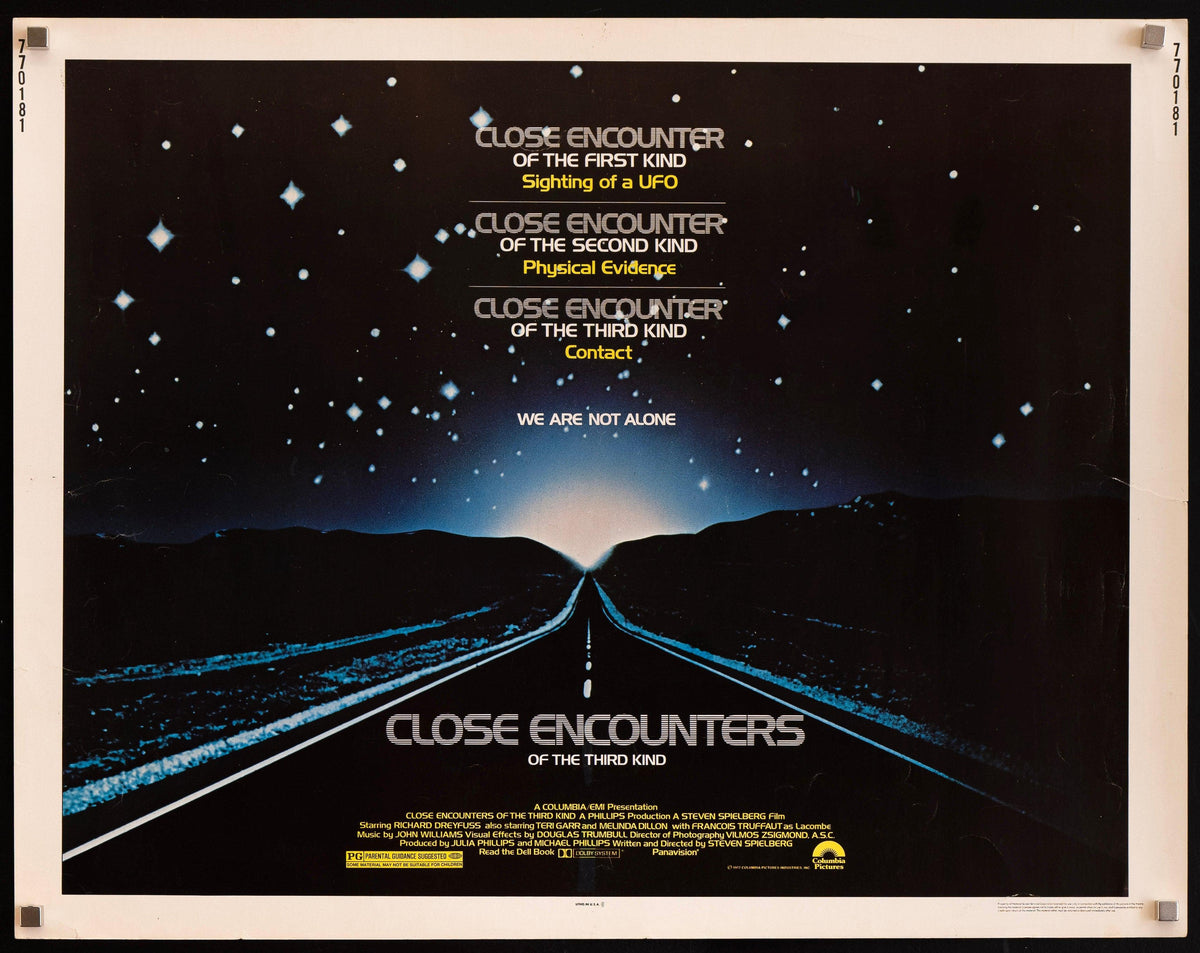 Close Encounters of the Third Kind Half Sheet (22x28) Original Vintage Movie Poster