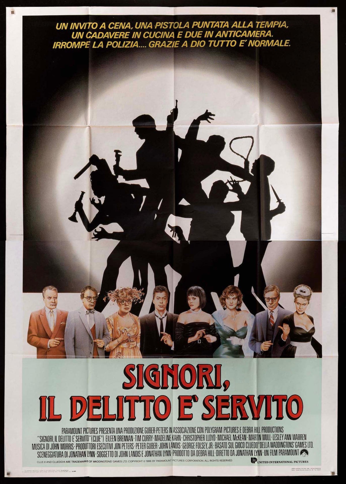 Clue Italian 4 Foglio (55x78) Original Vintage Movie Poster