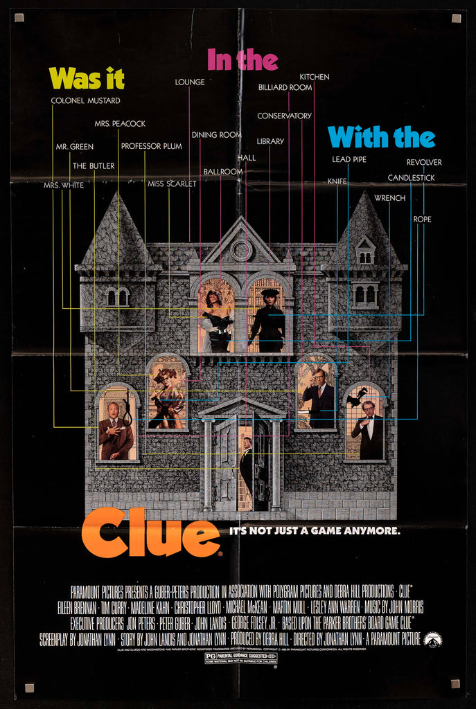 Clue Original Vintage Movie Poster