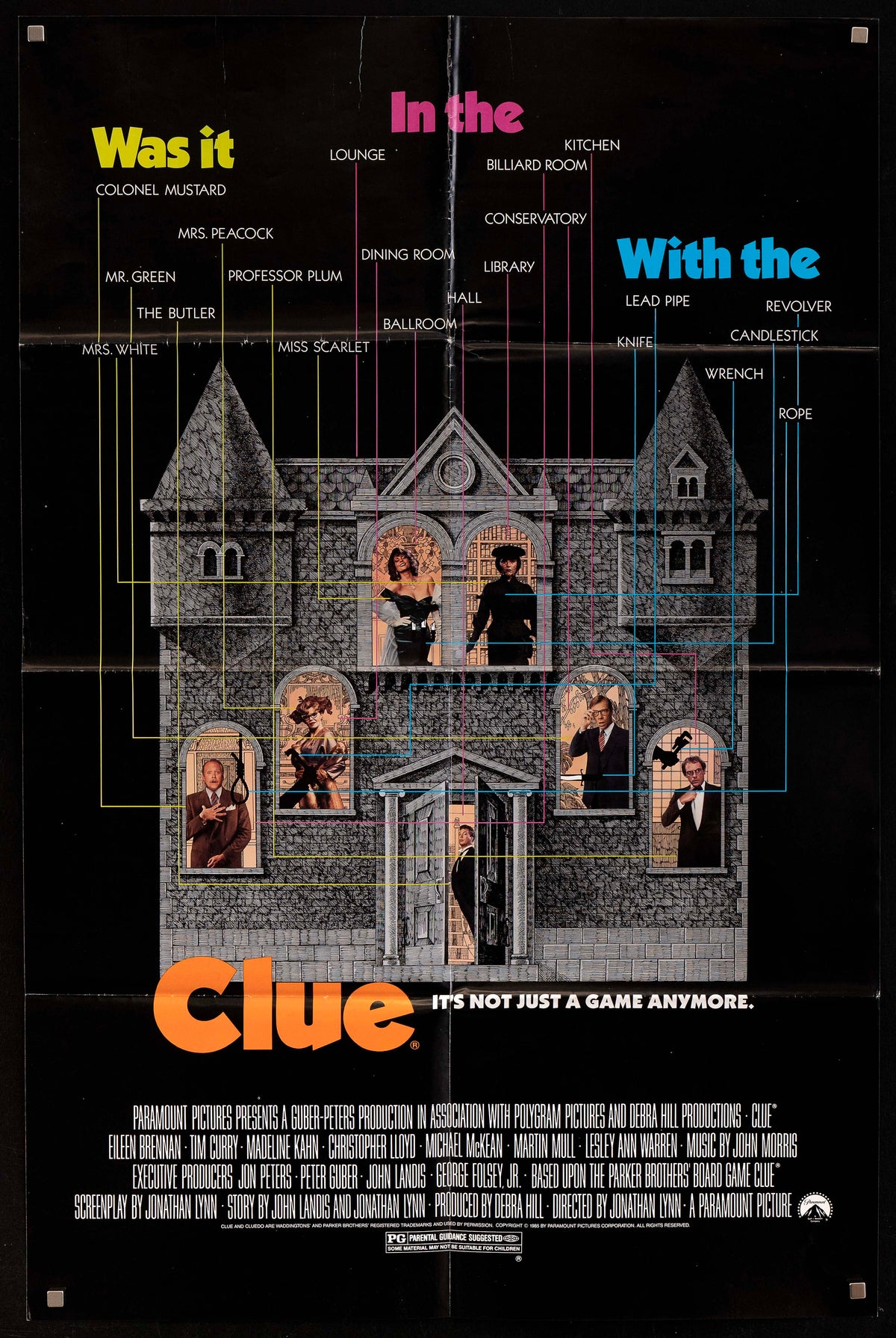 Clue Original Vintage Movie Poster