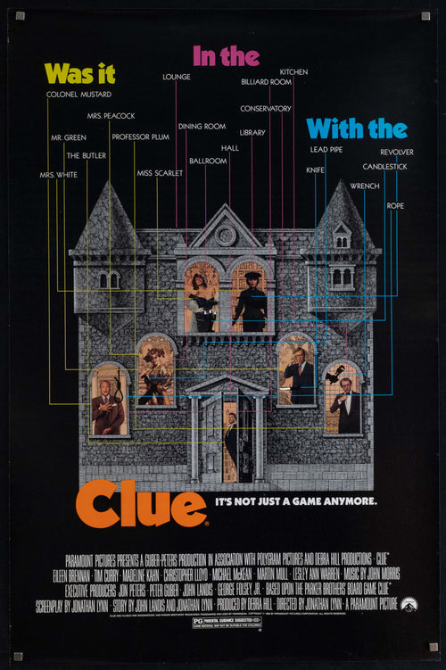 Clue Original Vintage Movie Poster