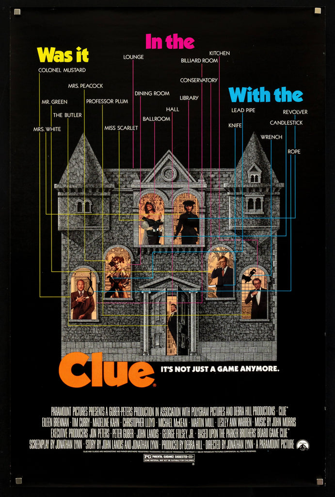 Clue Original Vintage Movie Poster