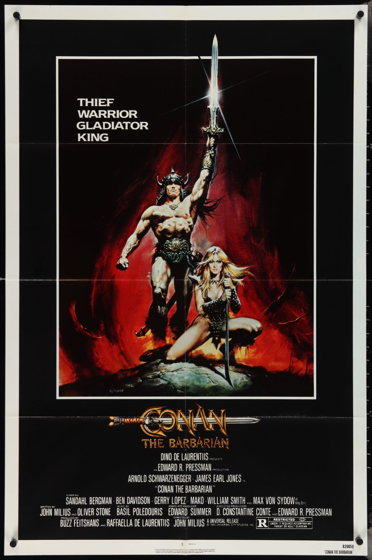 Conan the Barbarian 1 Sheet (27x41) Original Vintage Movie Poster