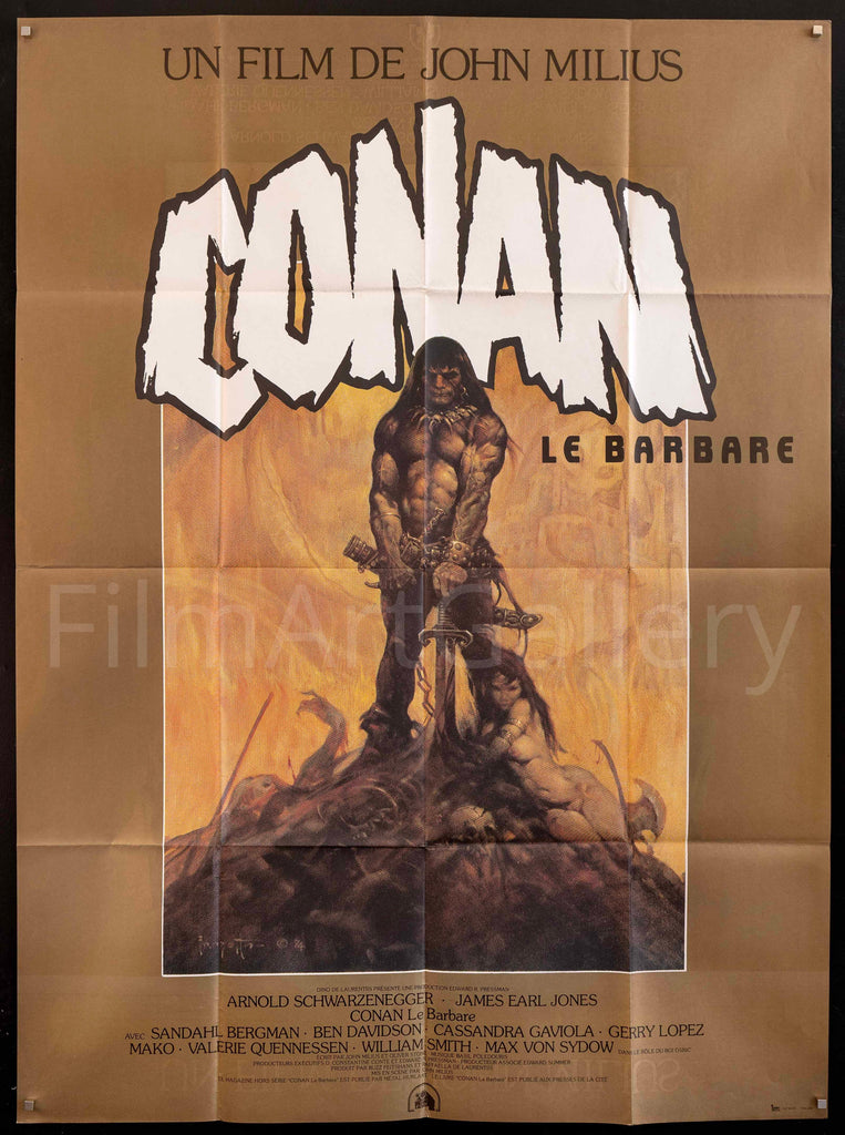 Conan the Barbarian French 1 Panel (47x63) Original Vintage Movie Poster