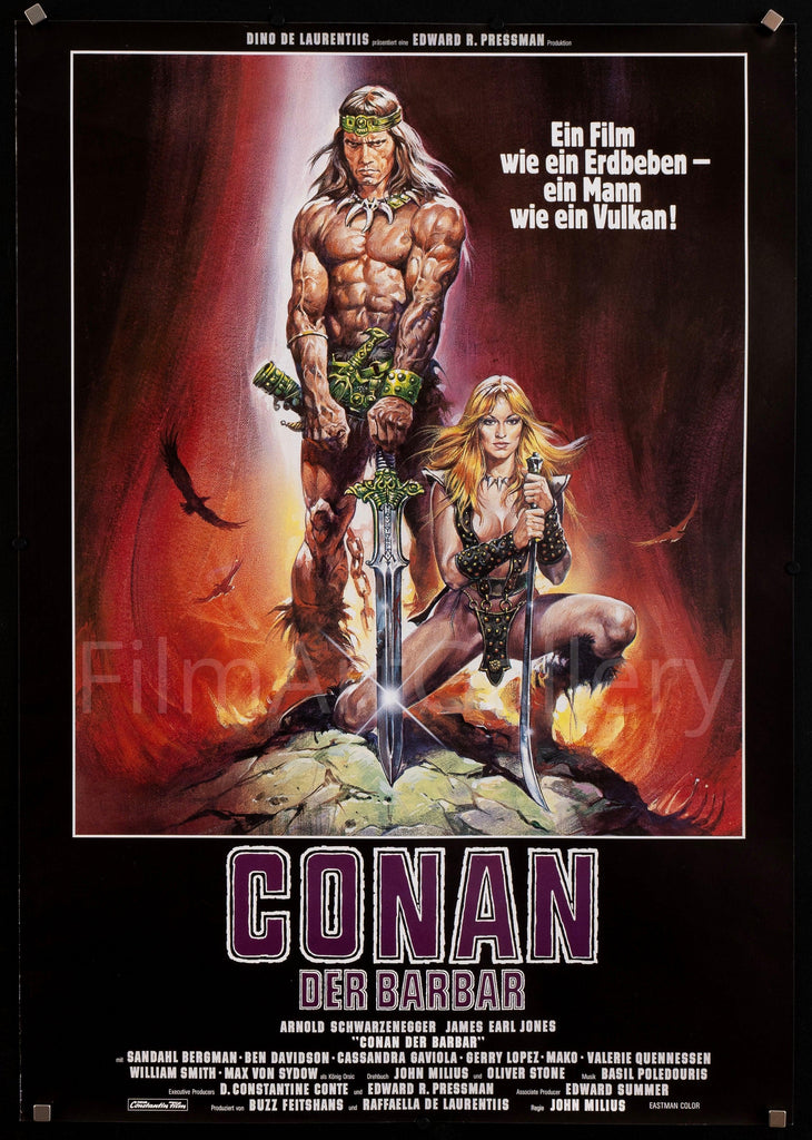 Conan the Barbarian German A1 (23x33) Original Vintage Movie Poster