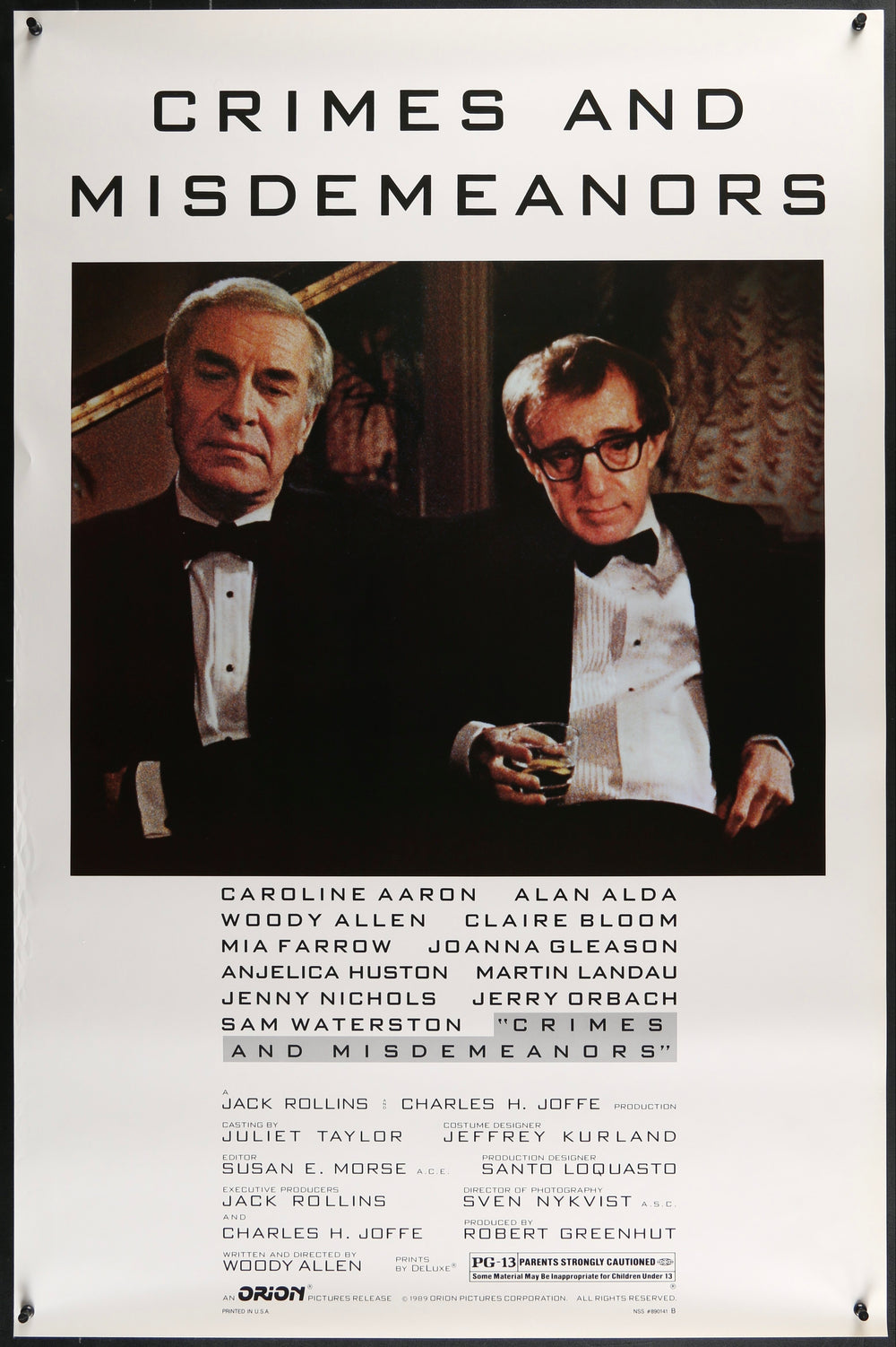 Crimes and Misdemeanors Original Vintage Movie Poster