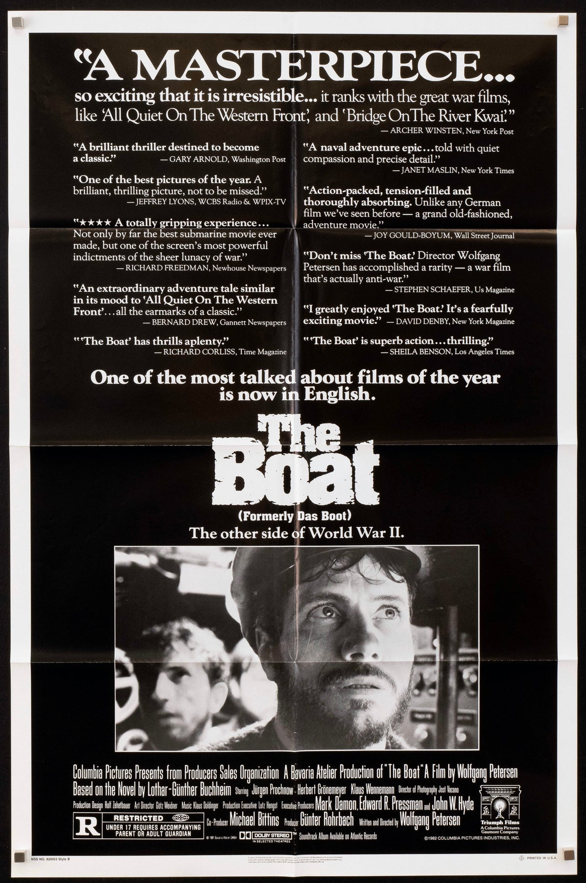 Das Boot 1 Sheet (27x41) Original Vintage Movie Poster