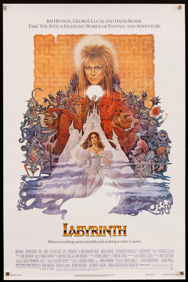 David Bowie Labyrinth Movie Poster 1 Sheet (27x41) Original Vintage Movie Poster