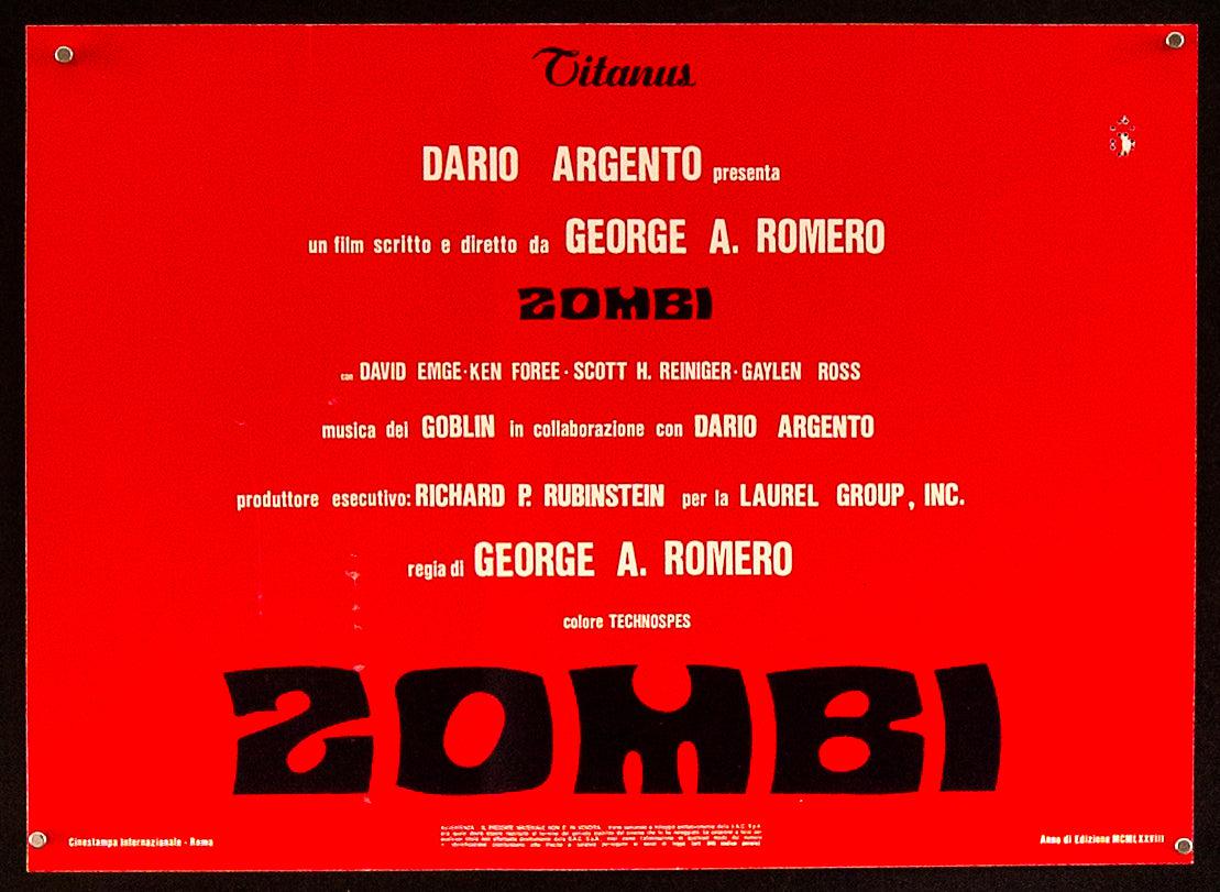 Dawn of the Dead Italian Photobusta (11-18x26) Original Vintage Movie Poster