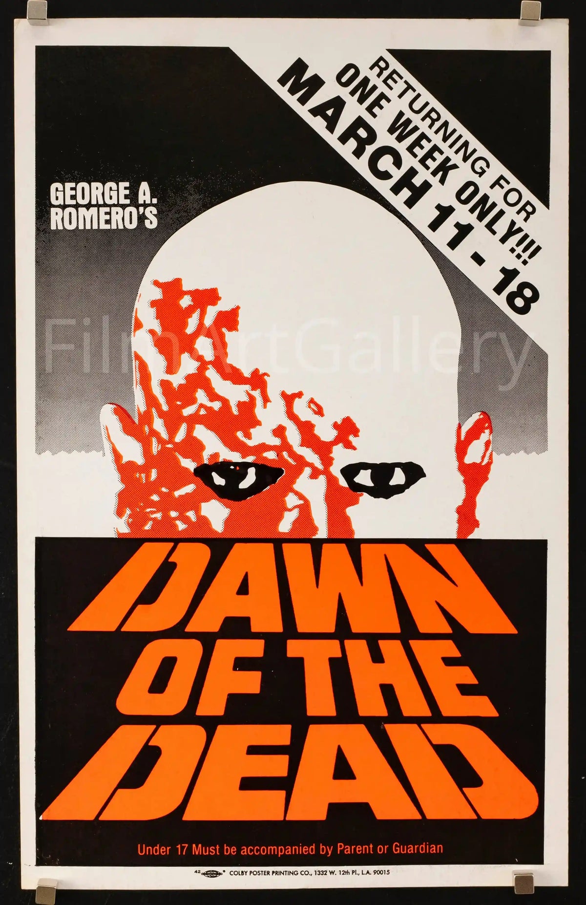 Dawn of the Dead Original Vintage Movie Poster
