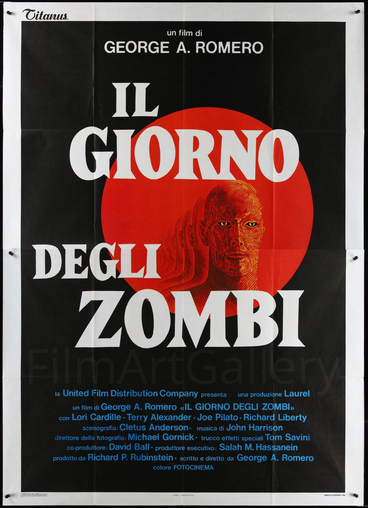 Day Of the Dead Italian 4 Foglio (55x78) Original Vintage Movie Poster