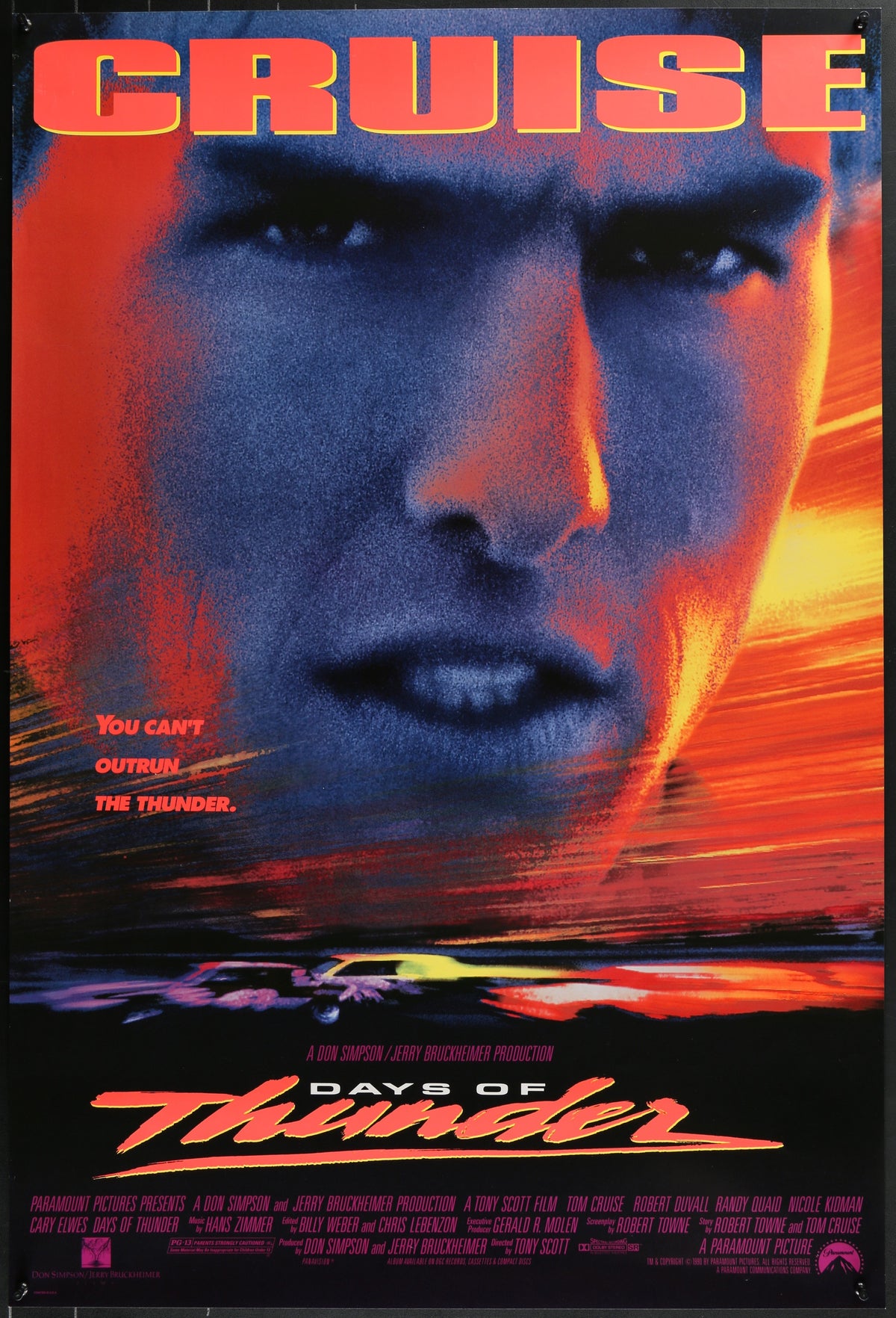 Days of Thunder Original Vintage Movie Poster