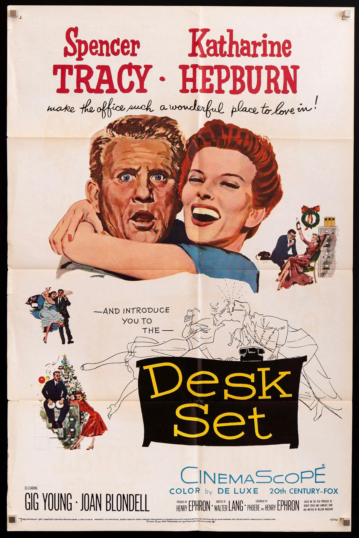 Desk Set Original Vintage Movie Poster
