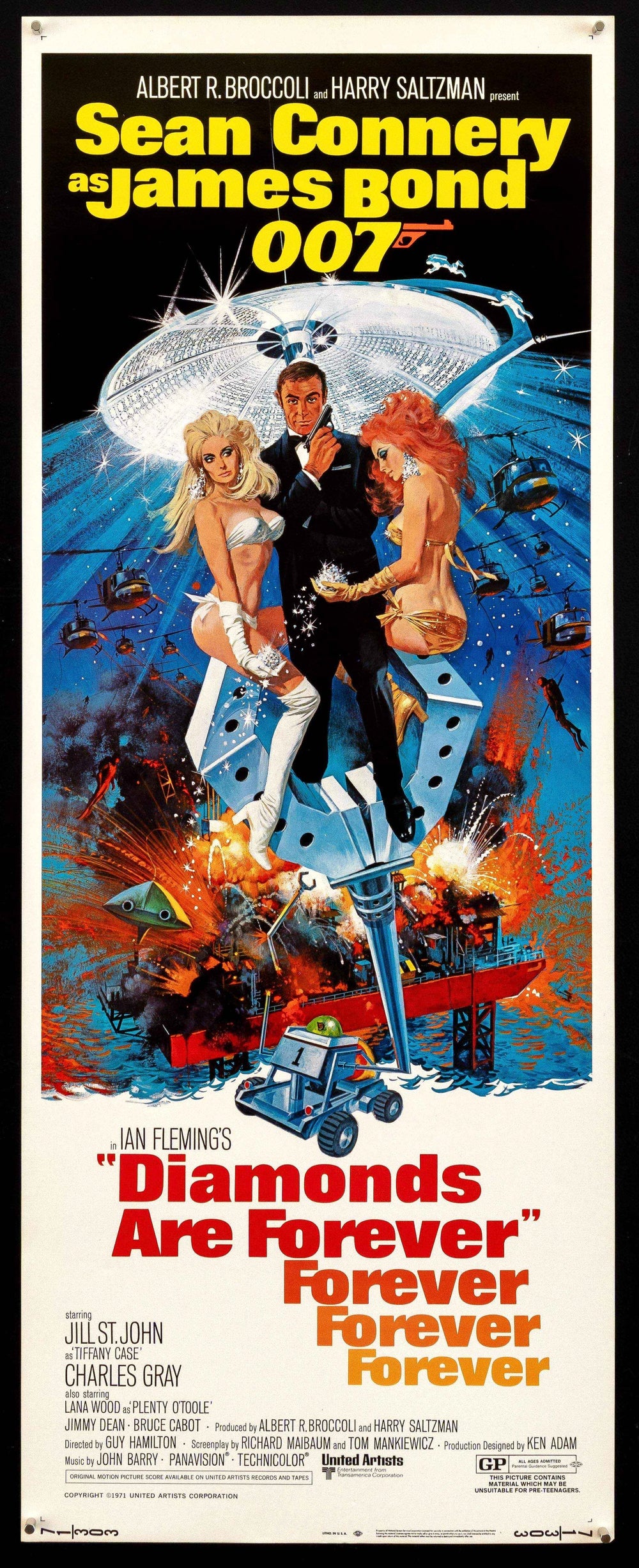 Diamonds are Forever Original Vintage Movie Poster
