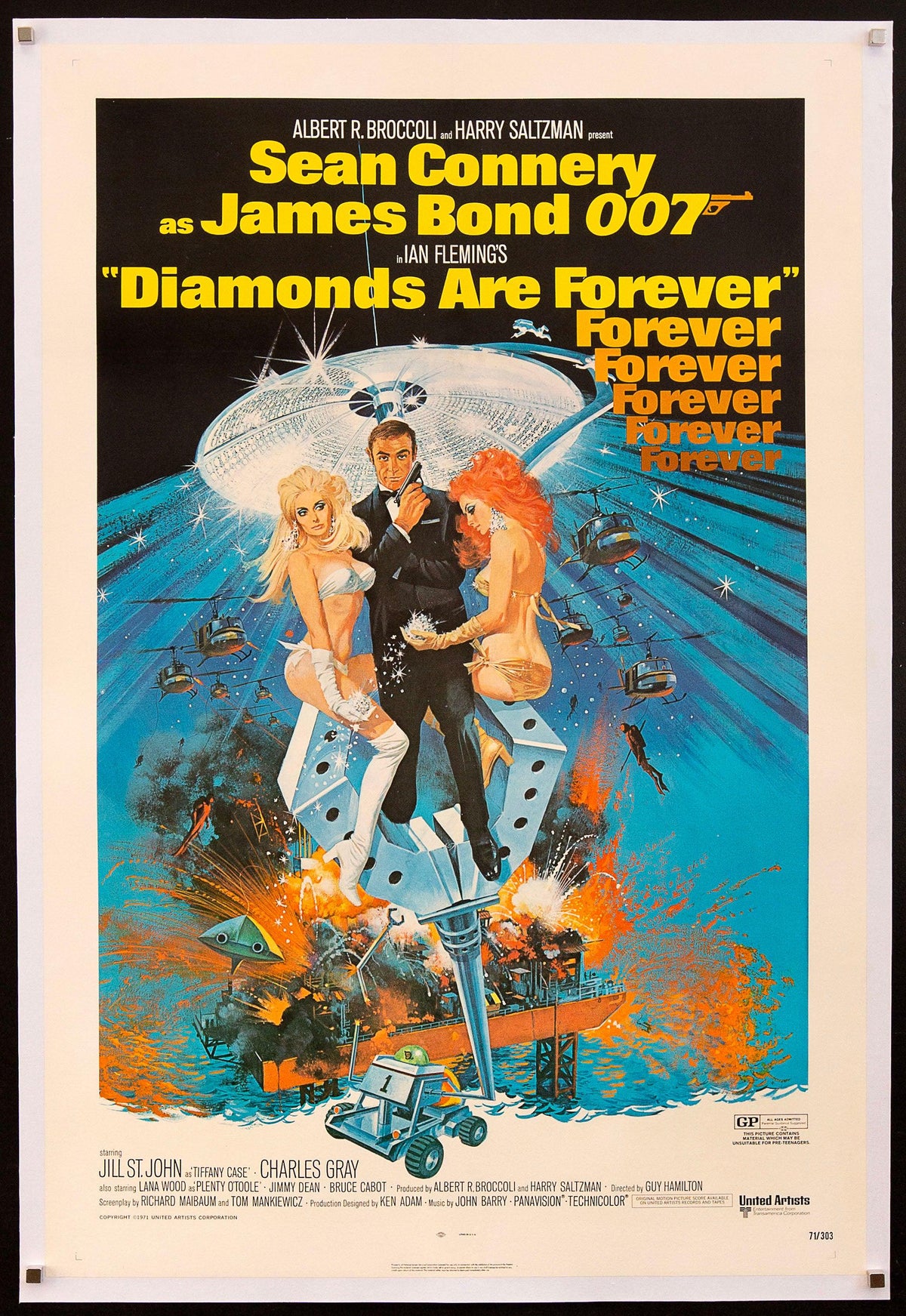 Diamonds are Forever Original Vintage Movie Poster