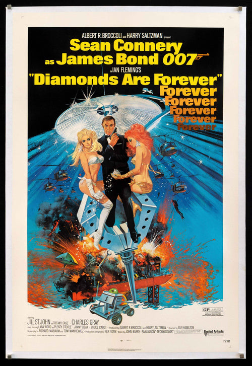 Diamonds are Forever Original Vintage Movie Poster