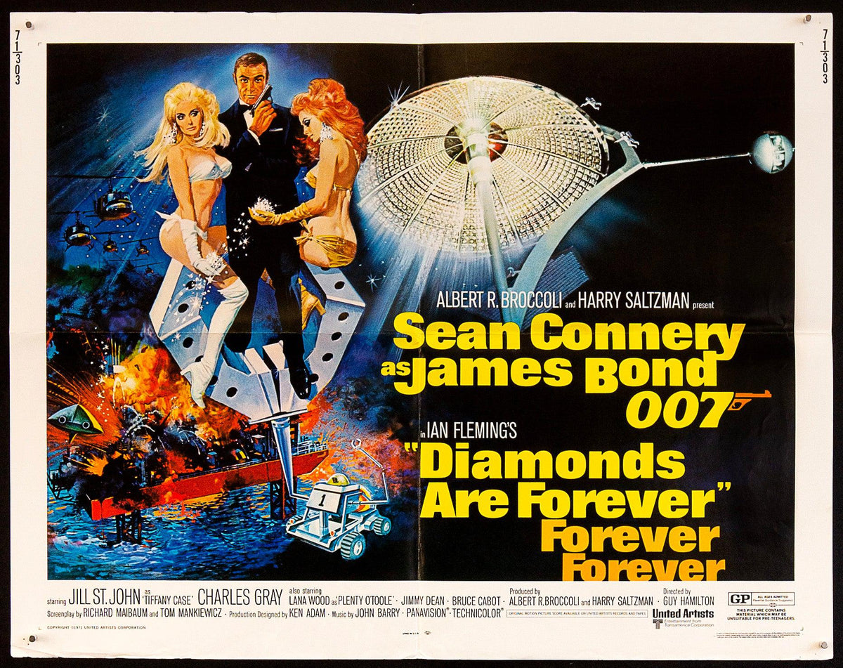 Diamonds are Forever Original Vintage Movie Poster