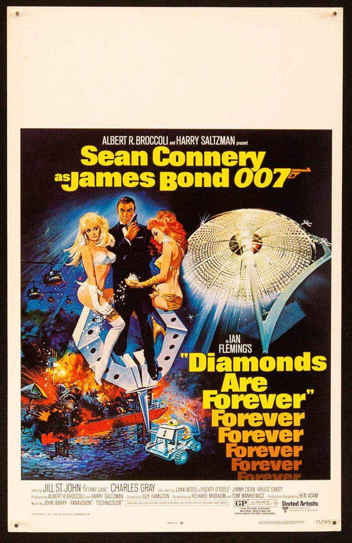 Diamonds are Forever Original Vintage Movie Poster