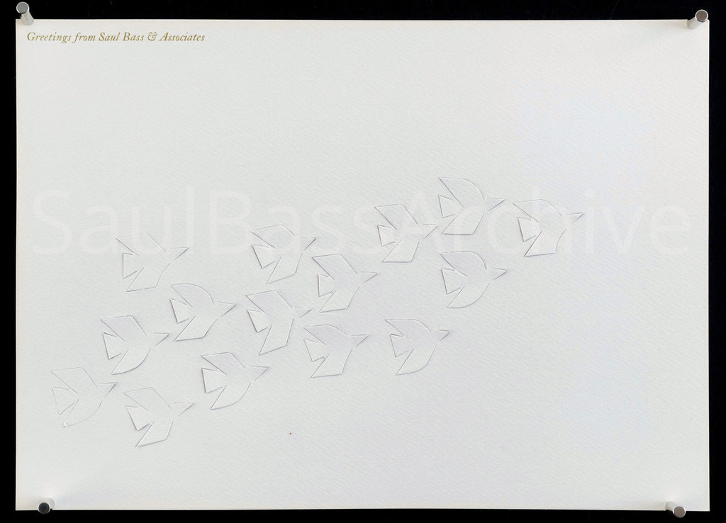 Die Cut White Holiday Card Original Vintage Movie Poster