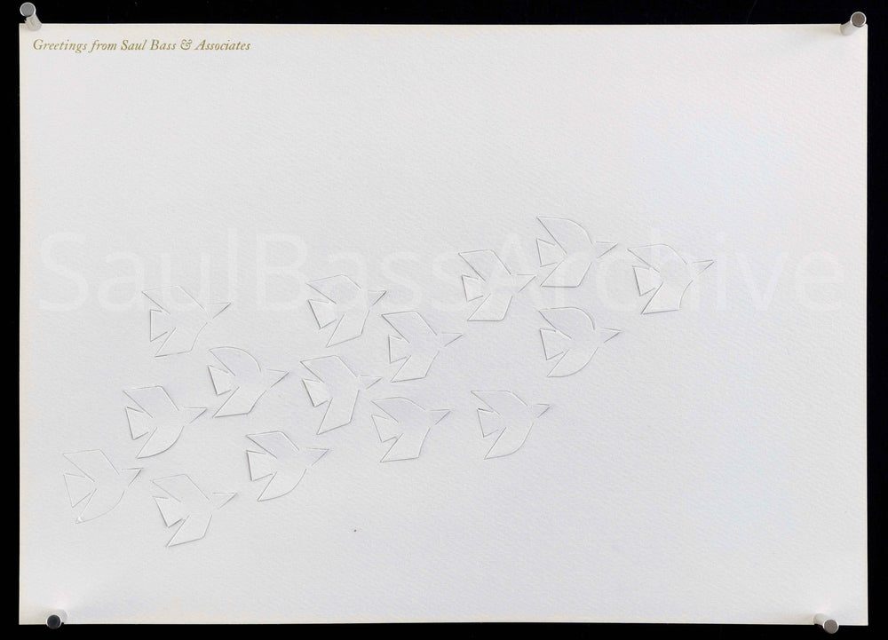 Die Cut White Holiday Card Original Vintage Movie Poster