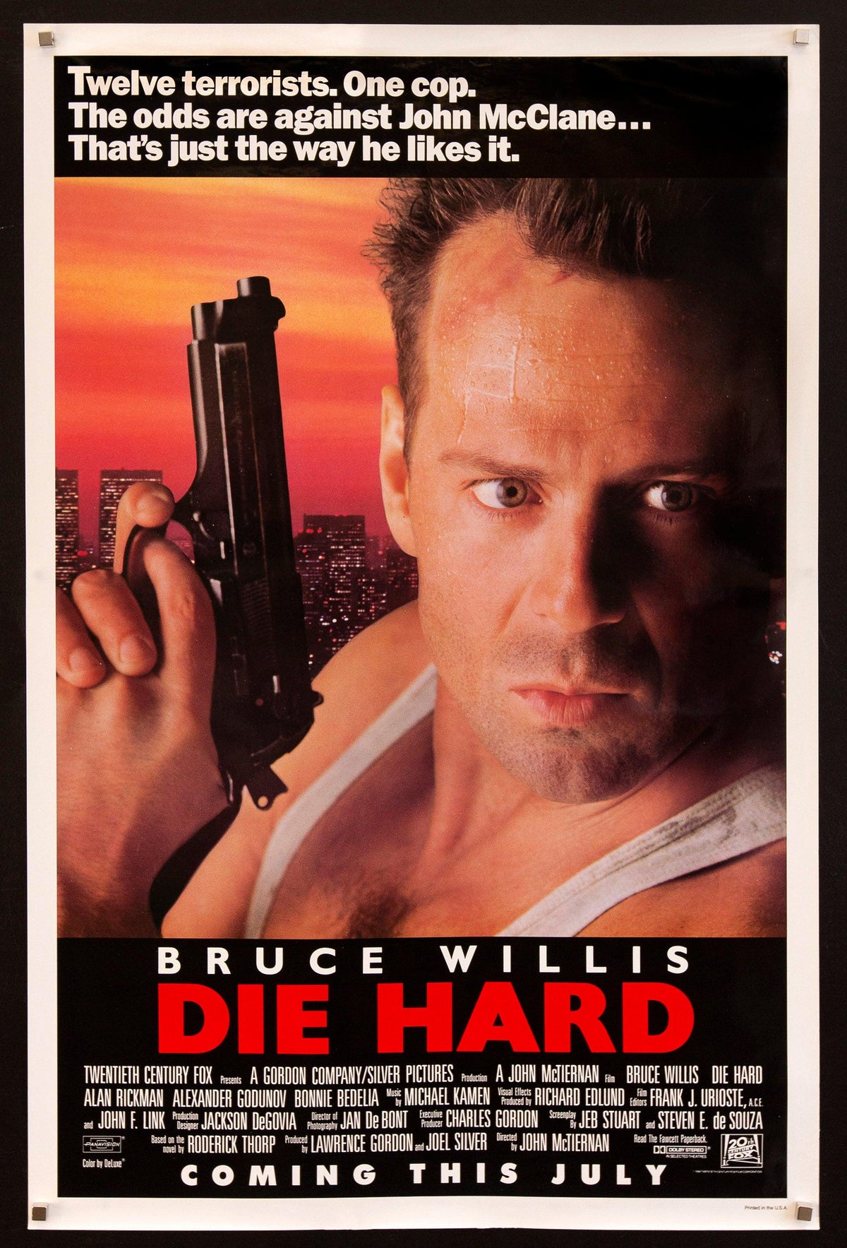 Die Hard 1 Sheet (27x41) Original Vintage Movie Poster