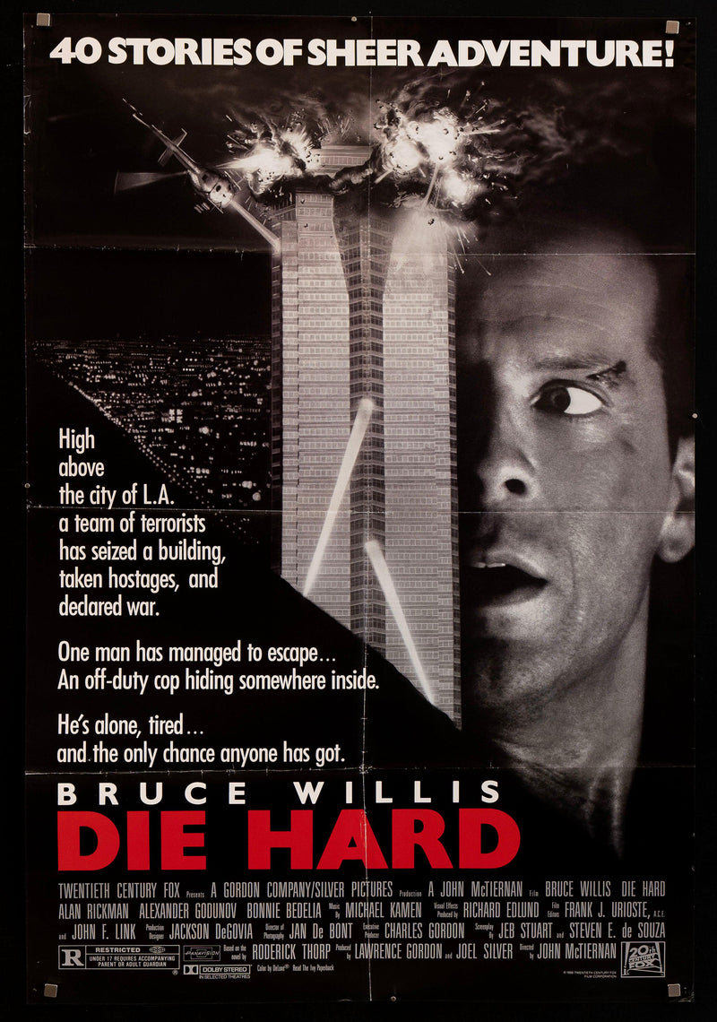 Die Hard 1 Sheet (27x41) Original Vintage Movie Poster