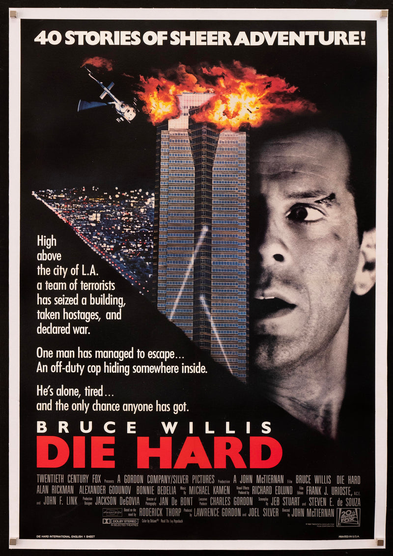 Die Hard 1 Sheet (27x41) Original Vintage Movie Poster