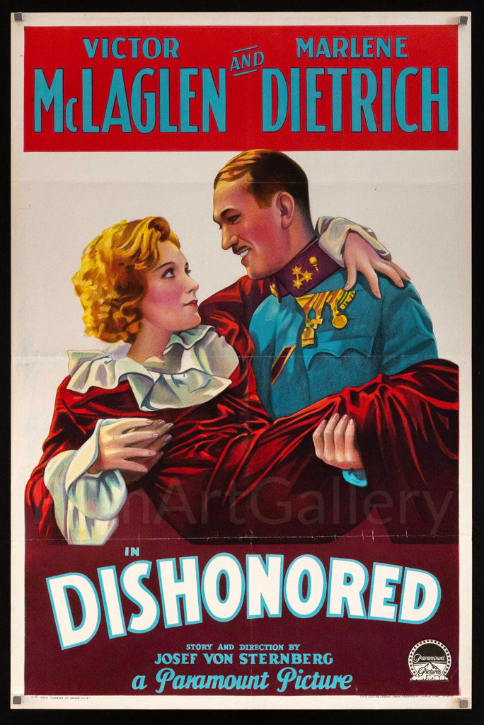 Dishonored Original Vintage Movie Poster
