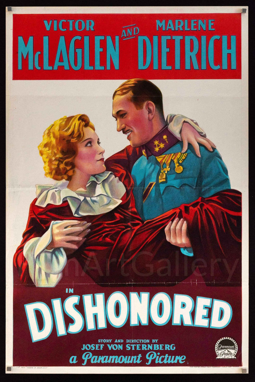 Dishonored Original Vintage Movie Poster