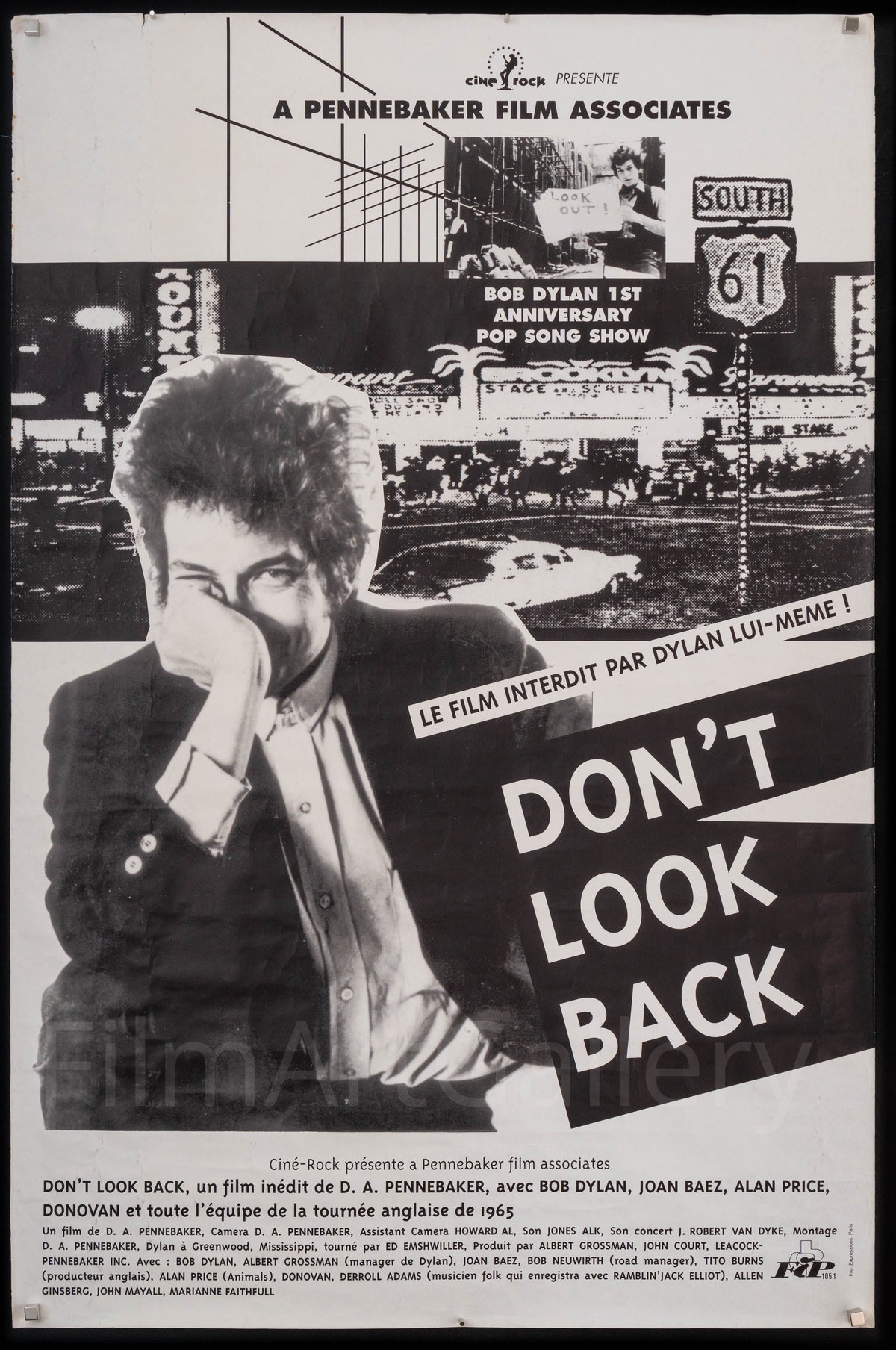 Don&#39;t Look Back French medium (31x47) Original Vintage Movie Poster