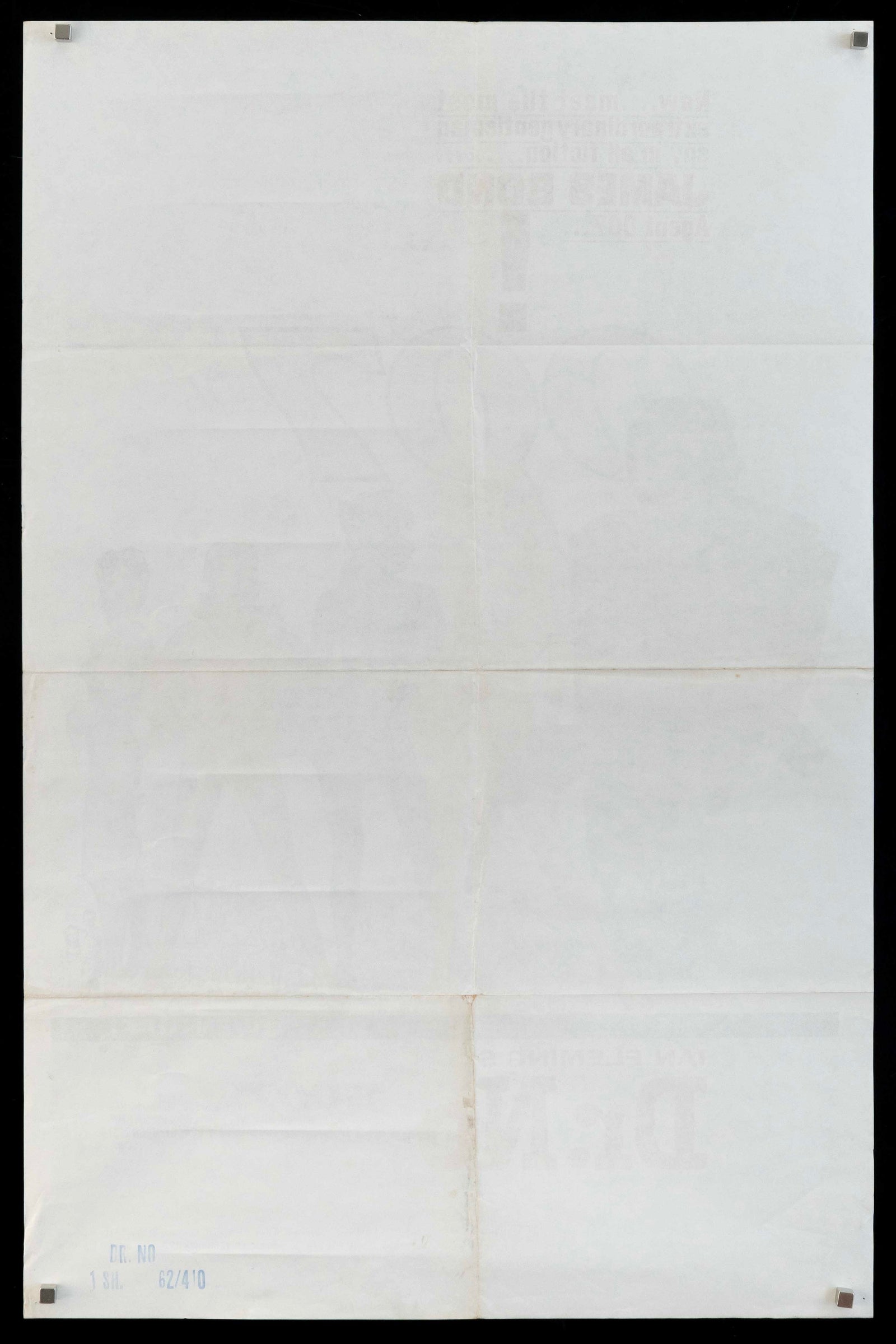 Dr. No Original Vintage Movie Poster