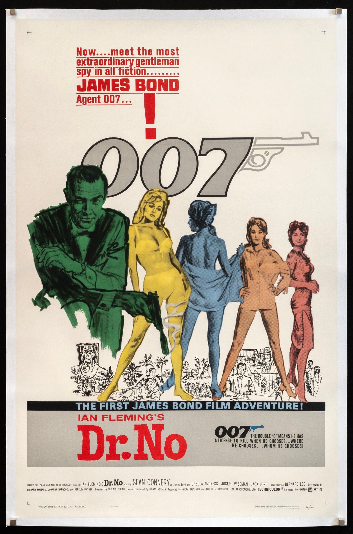 Dr. No Original Vintage Movie Poster