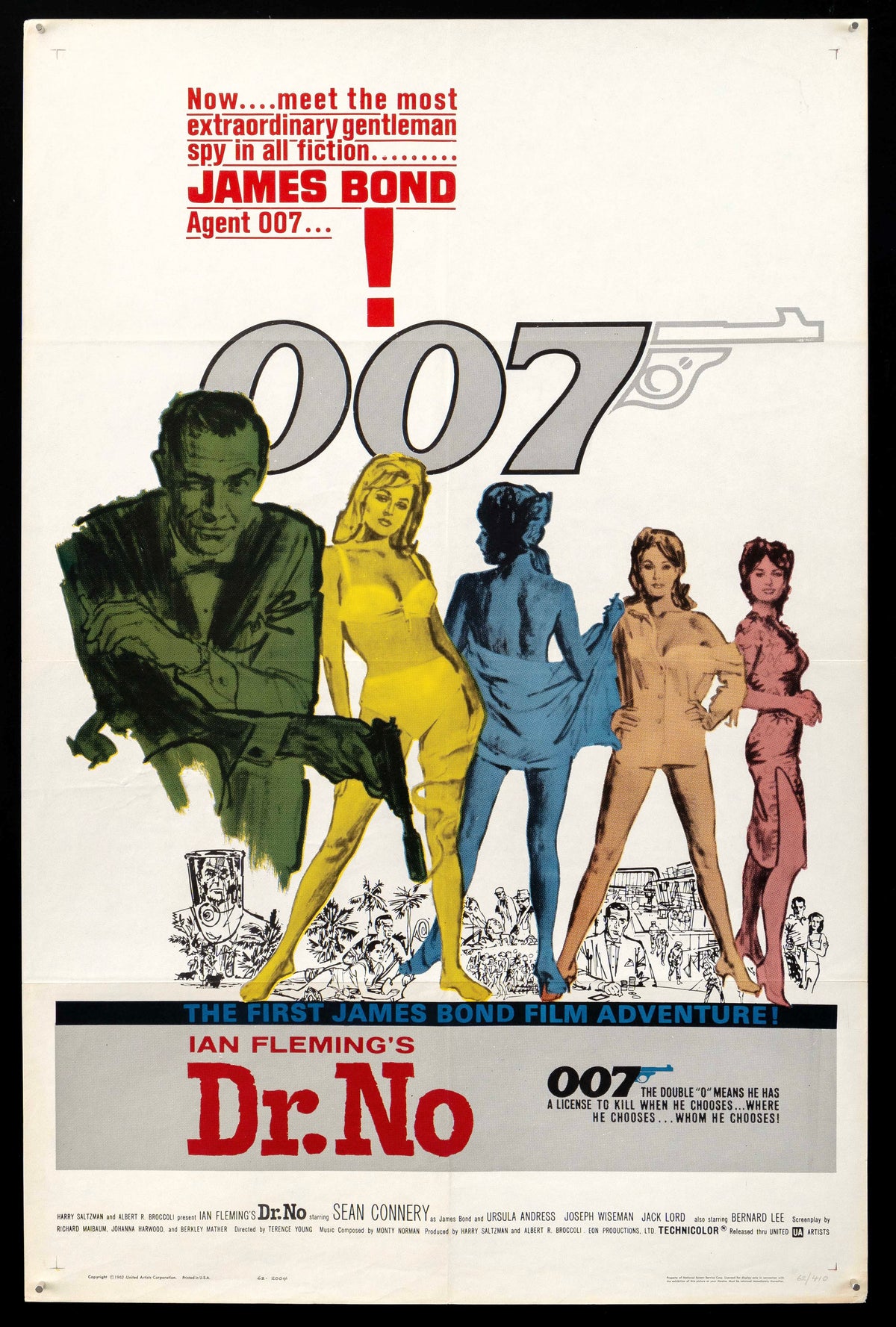 Dr. No Original Vintage Movie Poster