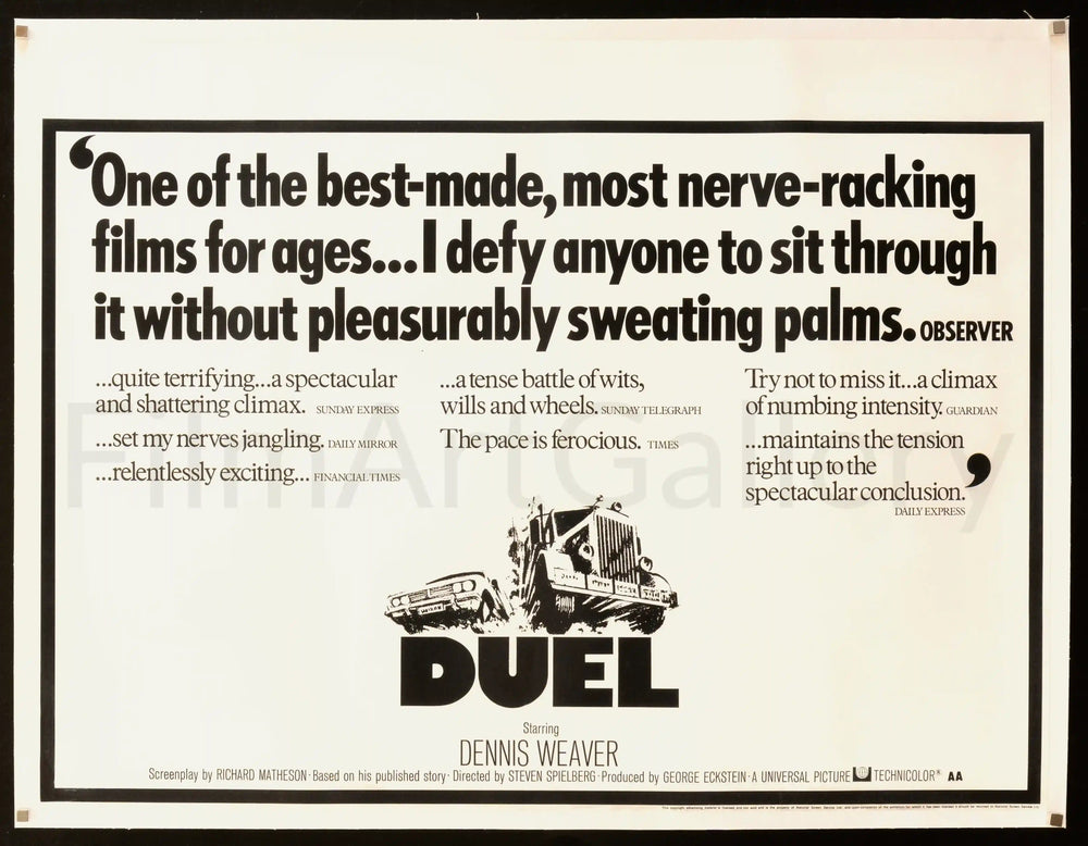 Duel Original Vintage Movie Poster