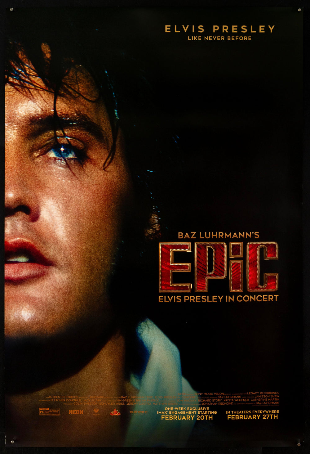 EPiC: Elvis Presley in Concert Original Vintage Movie Poster
