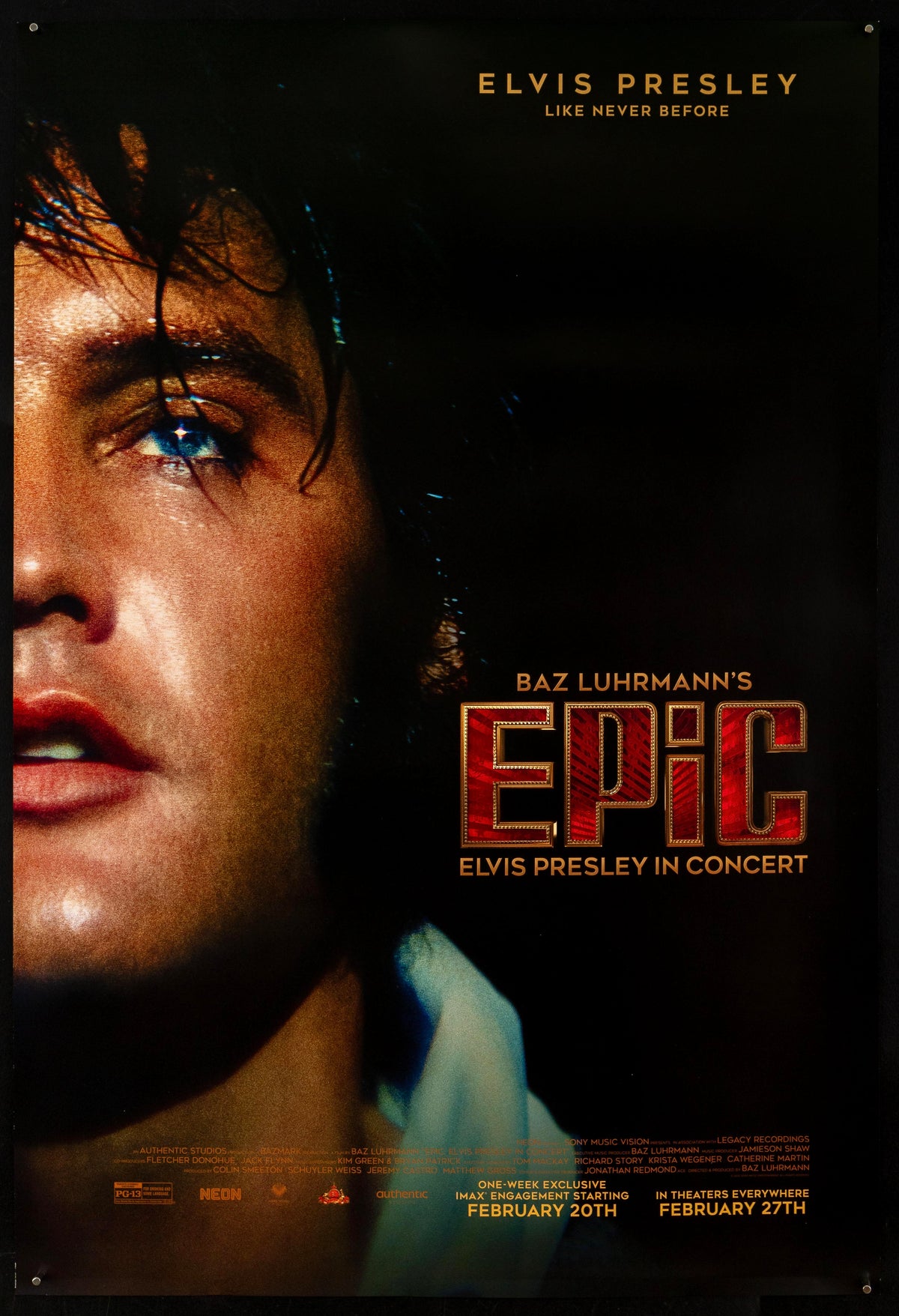 EPiC: Elvis Presley in Concert Original Vintage Movie Poster