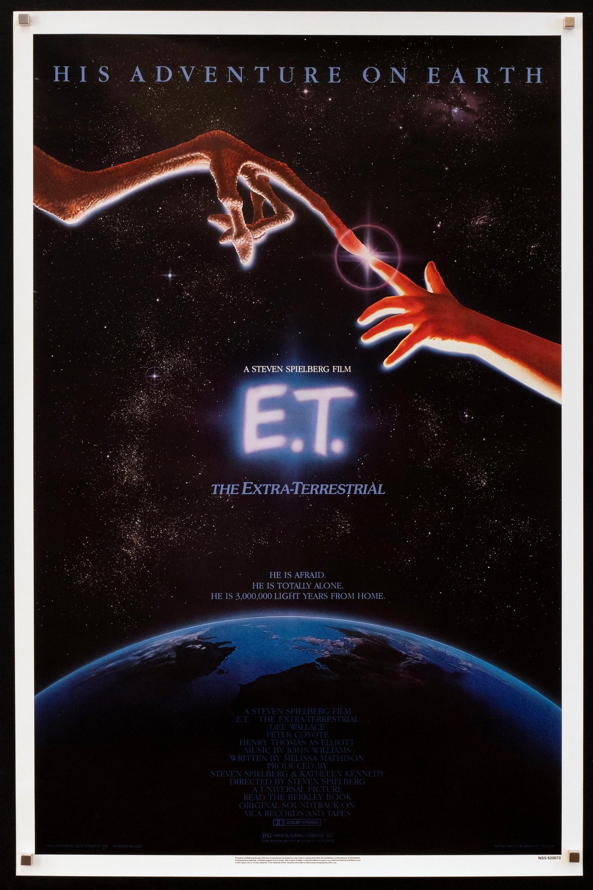 E.T. 1 Sheet (27x41) Original Vintage Movie Poster