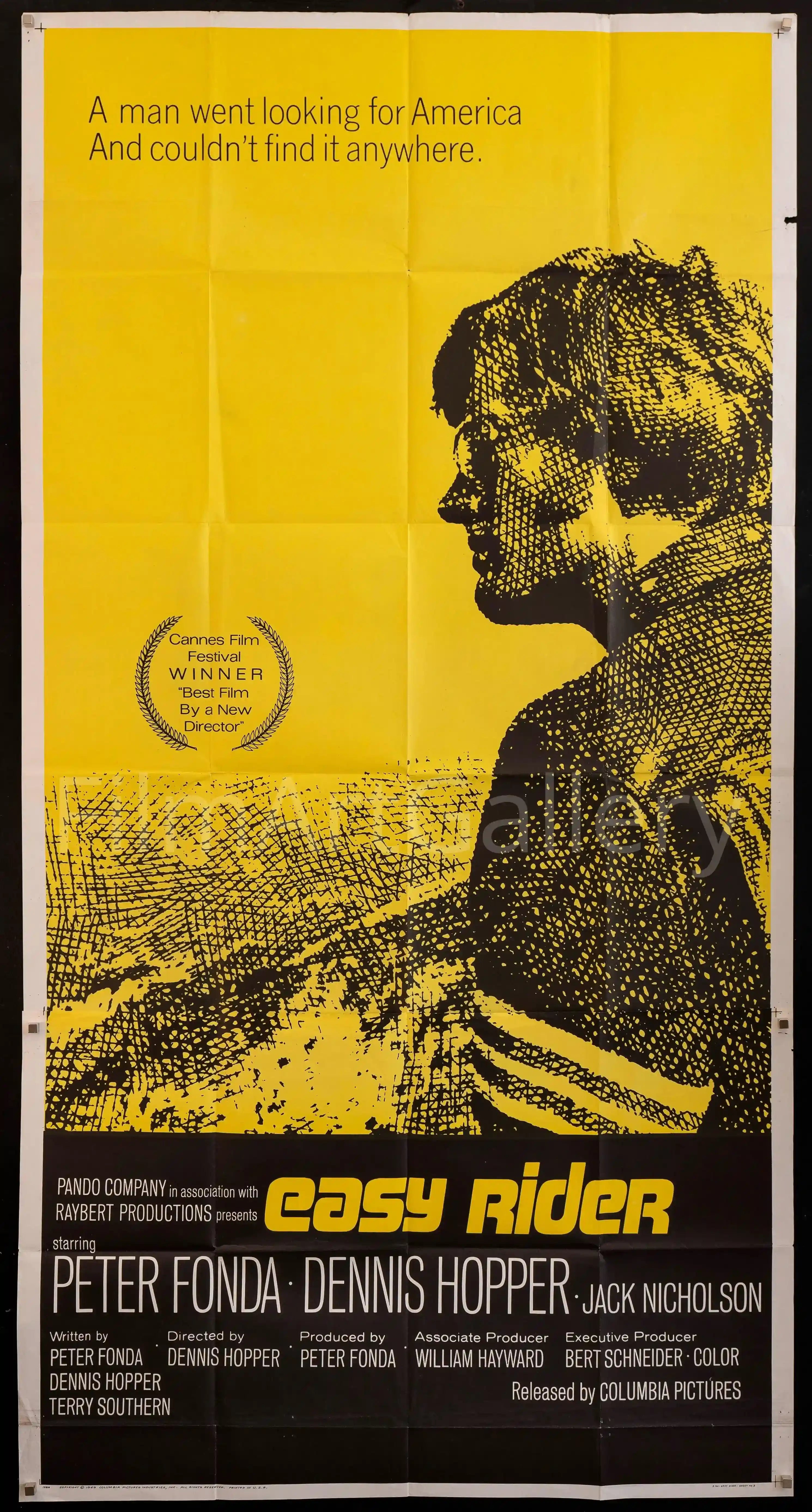 Poster Rider Easy Rider Movie Poster 1969 3 Sheet (41x81)